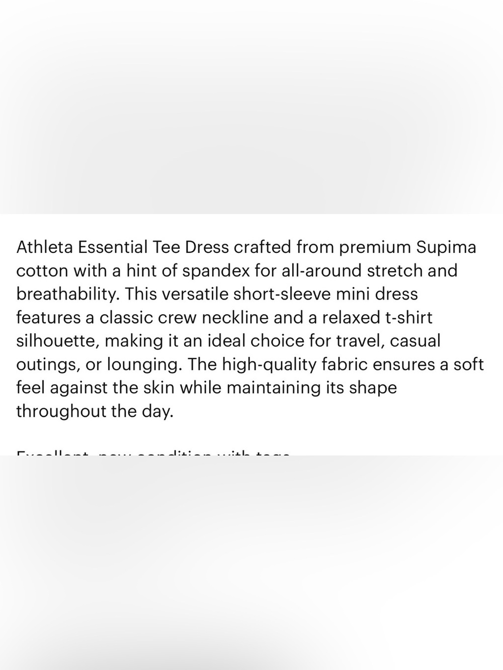 Athleta Essential Tee Dress Robbed Mini Slate Grey , size M - Picture 2 of 7
